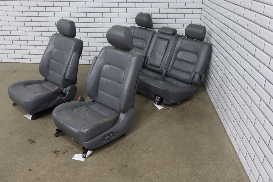 1998-2002 Lexus LX470 Front/ 2nd Row Leather Heated Seats Set Gray 15