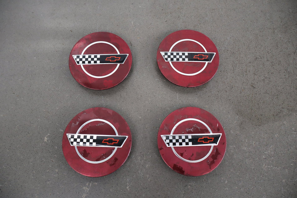 1993 Chevrolet Corvette 40th Anniversary Wheel Centre Caps OEM Worn