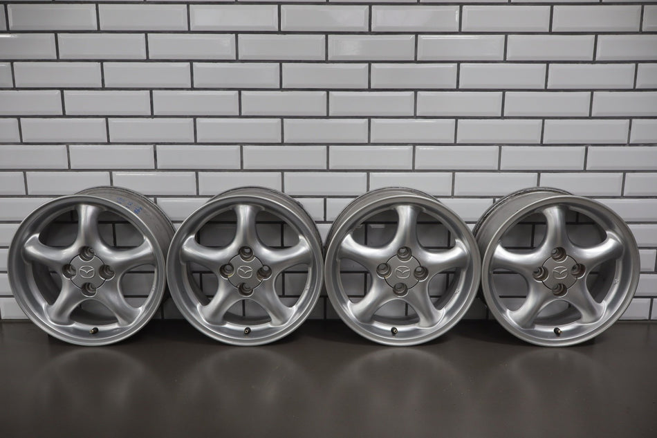 1999-2005 Mazda MX-5 Miata NB - 15x6 OEM Wheel Set - Silver Finish
