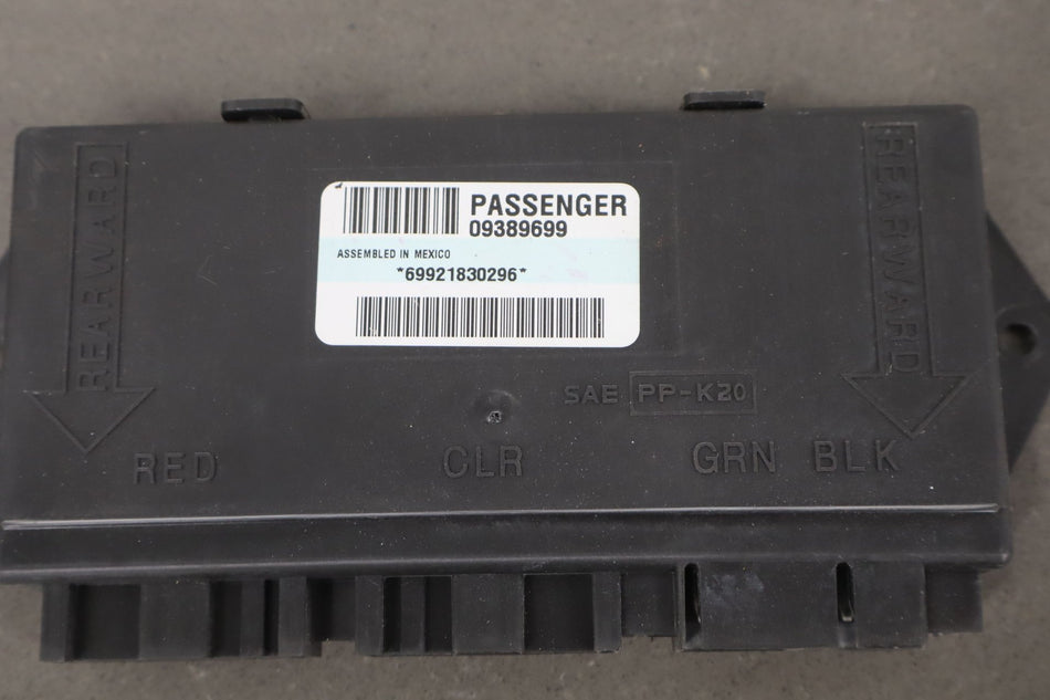 2003 Chevrolet Corvette RH Door Control Chassis Control Module 09389699