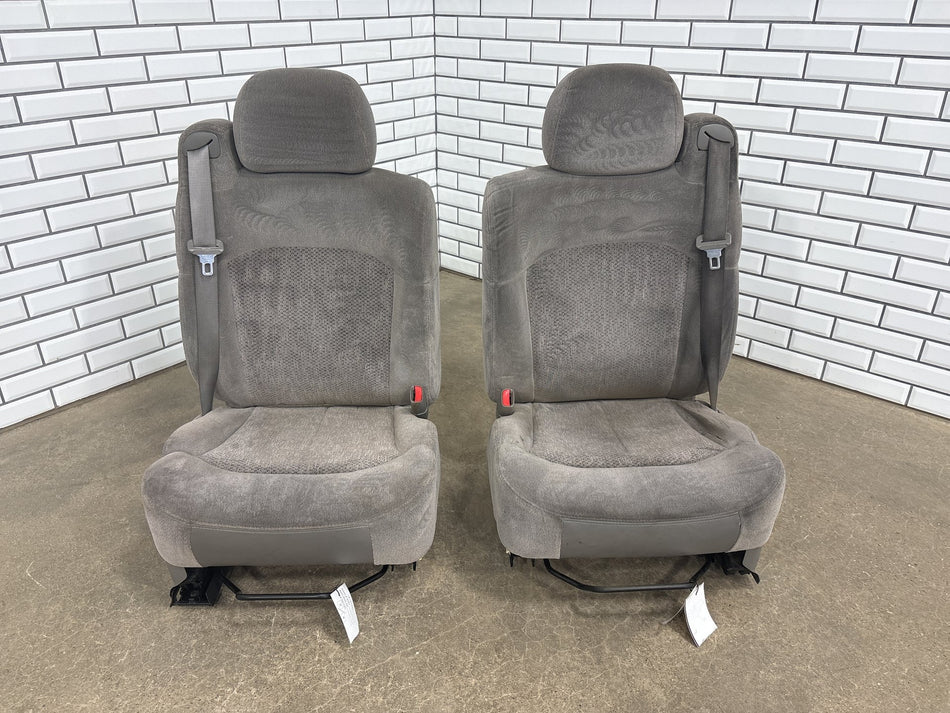 99-02 Chevy Silverado GMC Sierra Extended Cab Cloth Seat Set Front/Rear Gray 92D