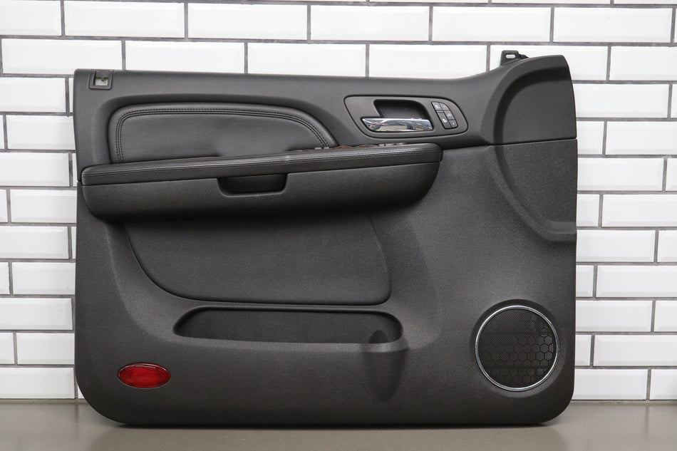 2007-2009 GMC Yukon Suburban Tahoe Driver Left Front Leather Door Panel Black