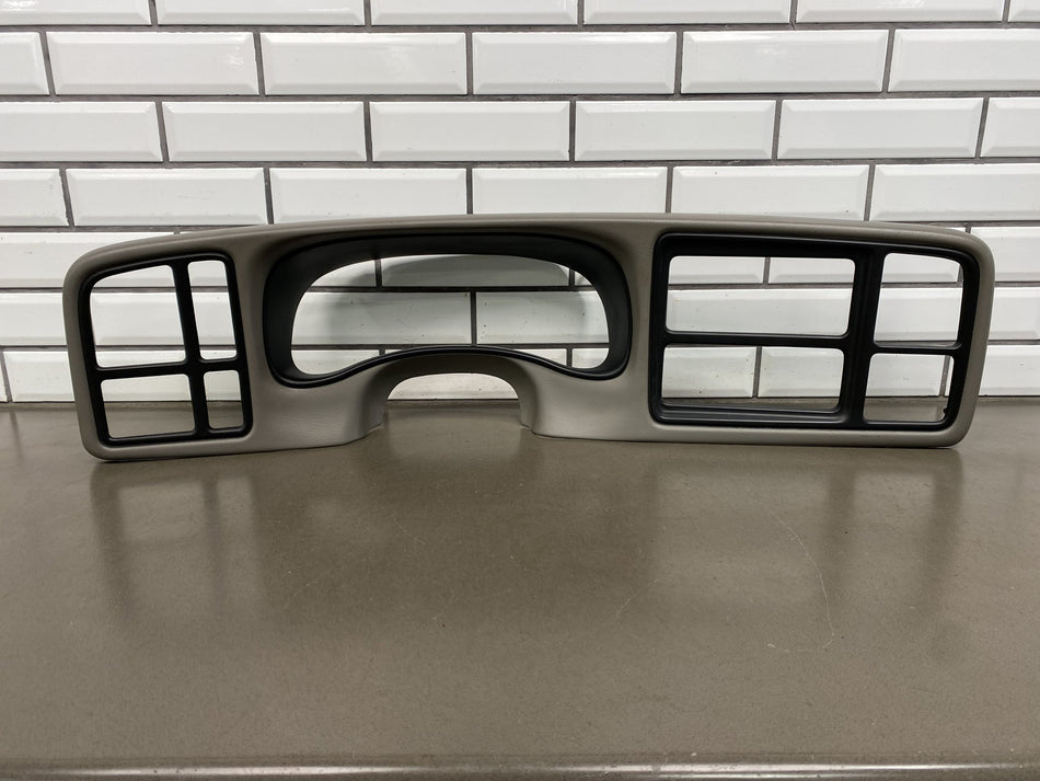 99-02 Chevy Silverado GMC Sierra Dash Cluster Radio Bezel Trim Medium Gray