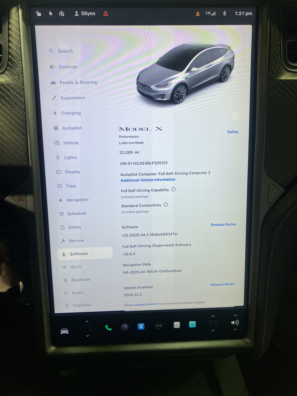 16-21 Tesla Model X Touchscreen Info Display (Tested)