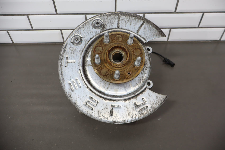 16-20 OEM Tesla Model X Rear Left Driver Suspension Knuckle Spindle W/ Hub