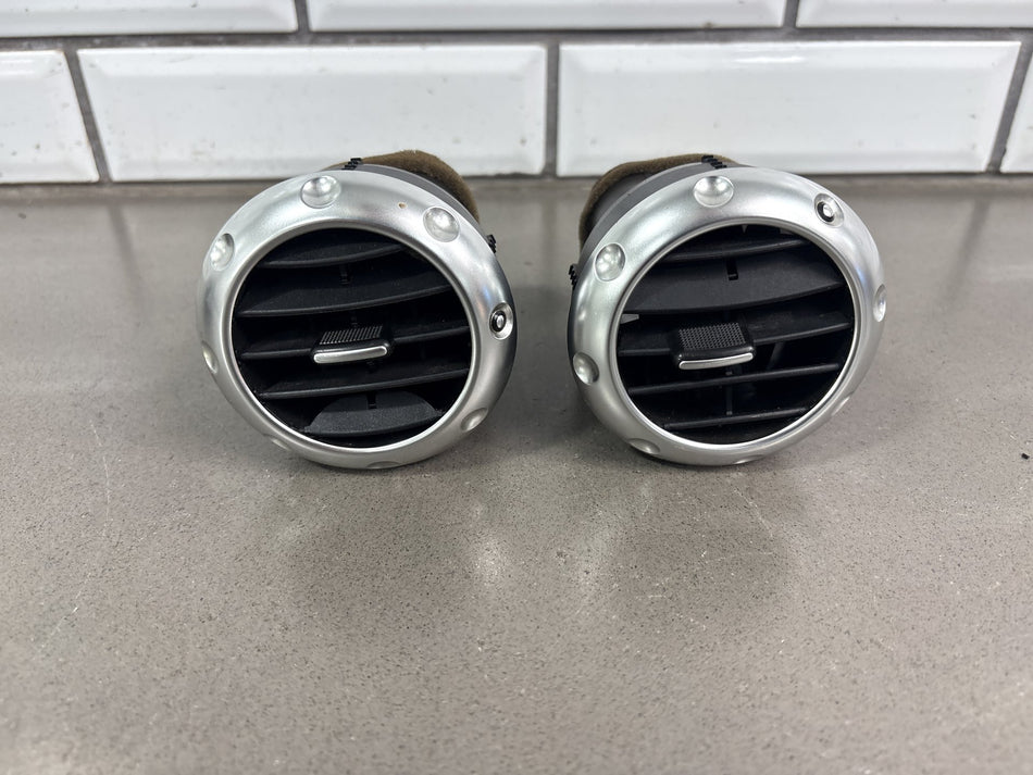 00-06 Audi TT Quattro Coupe 8N Dash Air AC Heater Vents Set of 4 Chrome Ring OEM