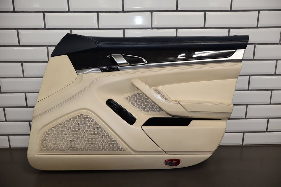 2010-2016 Porsche Panamera 4 S Right Front Interior Trim Panel Yachting Blue/ Cream BD