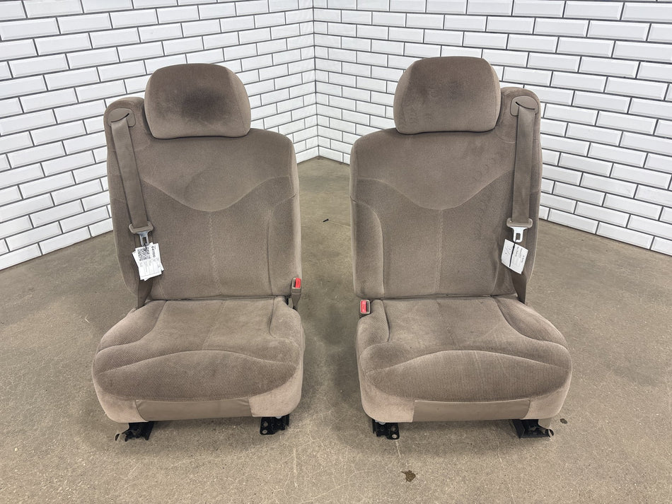 2001-2002 Chevy GMC Sierra 2500HD Crew Cab Seats Set Neutral 52D