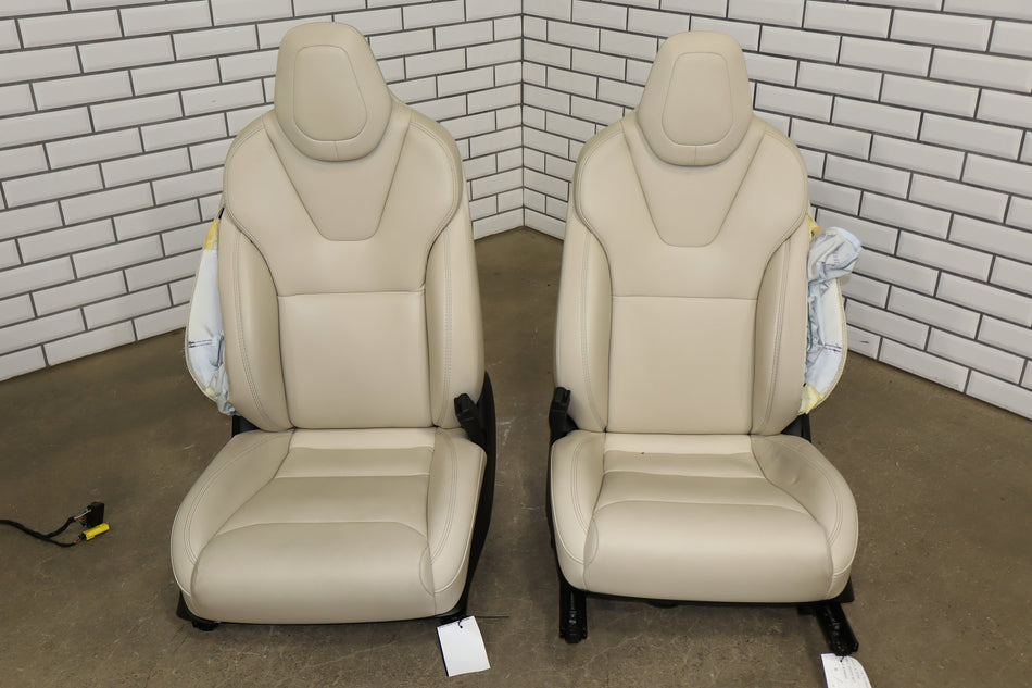 16-20 Tesla Model X 7-Passenger Leatherette Seats Set White