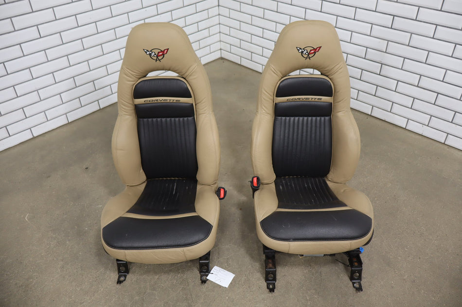 97-04 Chevrolet Corvette C5 Custom Leather Seats &amp; Interior Center Console Trim