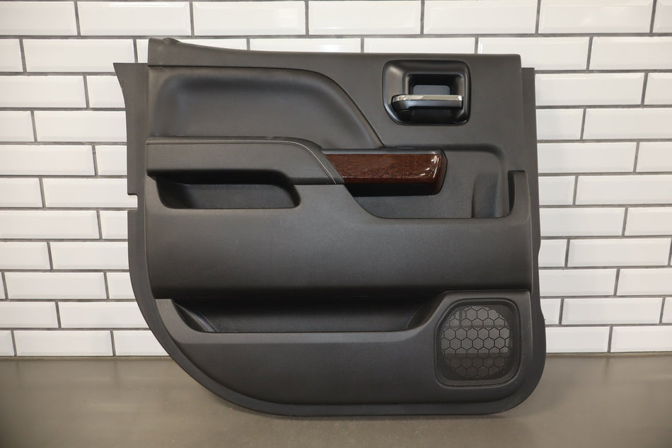 2014-2018 GMC Sierra 1500 SLT Left Rear Door Panel Jet Black H2U