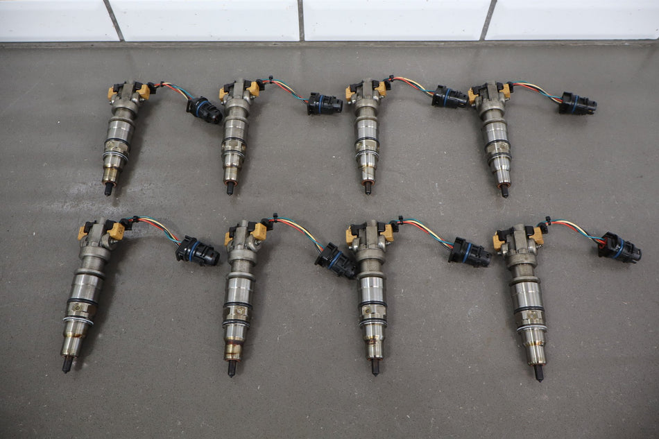 2006 Ford F-250 6.0L Powerstroke OEM Fuel Injector Cores Set (8)