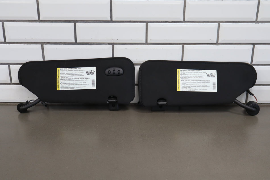 05-13 Chevy Corvette C6 Sun Visor Pair Titanium 846 Illuminated