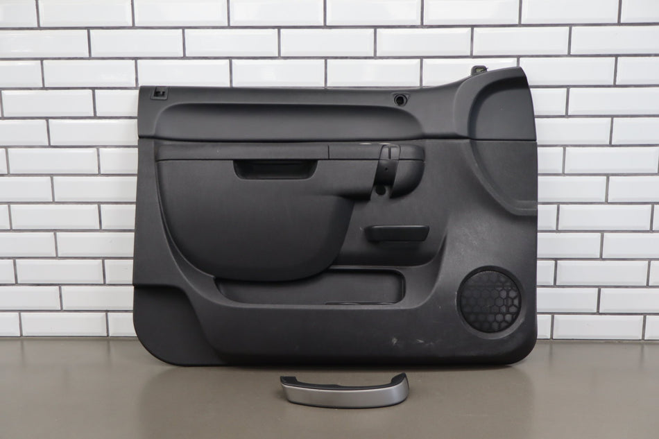 07-13 Chevy Silverado Driver Left Interior Door Panel Black 19