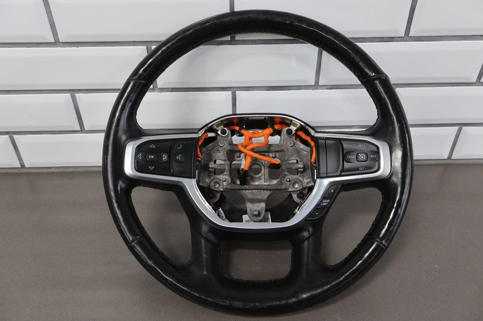 2019 Ram 1500 5th Gen Black Leather Steering Wheel Assembly OEM