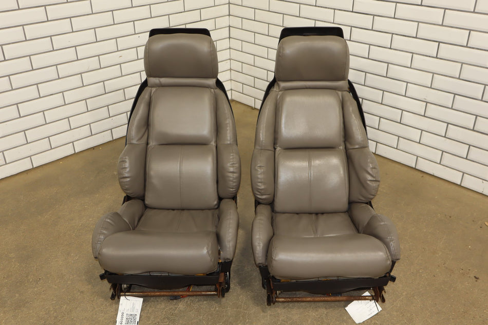 1989-1993 Chevrolet Corvette C4 Power Leather Seats Set Grey