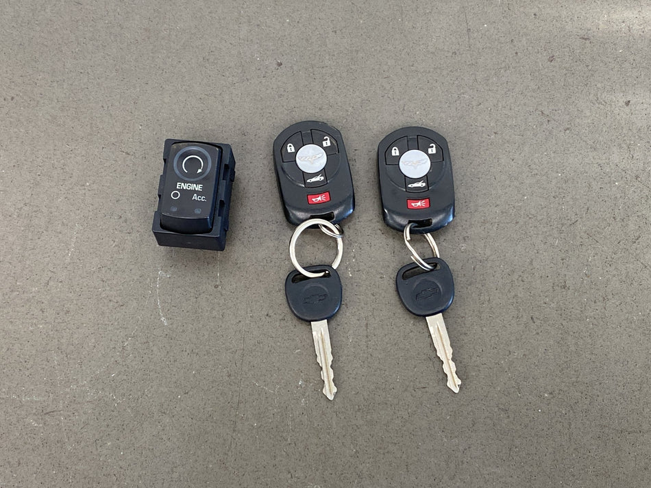 2005-2007 Chevrolet Corvette C6 Push Button Ignition Switch W/ Key Fob