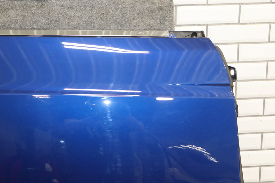 16-20 OEM Tesla Model X Front Right Passenger Door Shell Panel Deep Blue Metallic PPSB