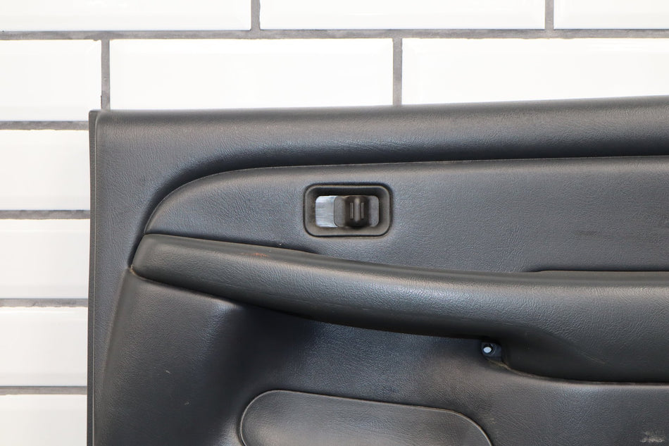 01-02 Chevy GMC Silverado Sierra Crew Cab Right Rear Door Panel Graphite 12