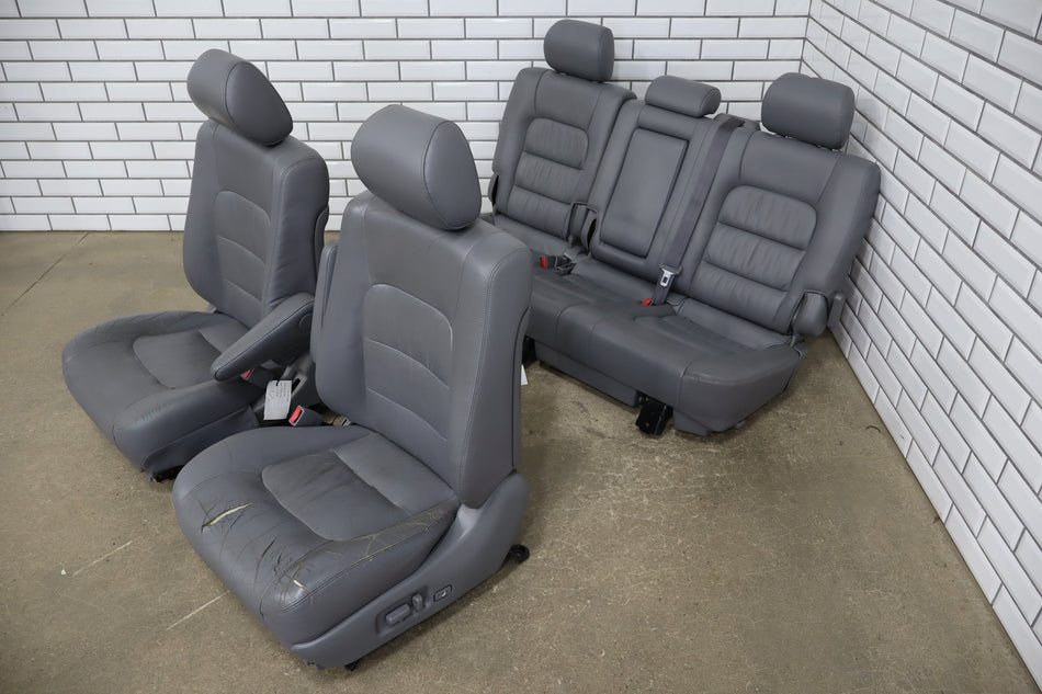 1998-2002 Lexus LX470 Front/ 2nd Row Leather Heated Seats Set Gray 10