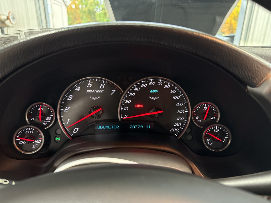 06-08 Chevy Corvette C6 MPH Base Instrument Cluster 25802191 20K Miles
