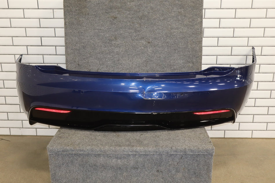 2022 Tesla Model S Plaid Rear Bumper Deep Blue Metallic ppsb