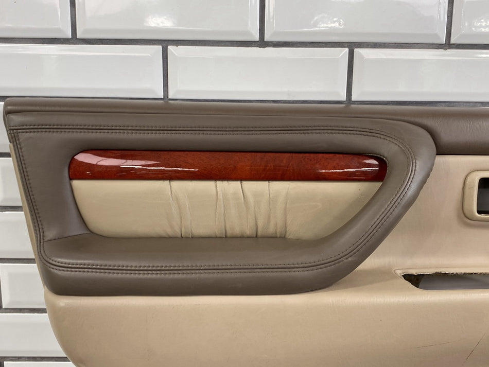 1998-2002 Lexus LX470 Left Rear Door Trim Panel Ivory 40