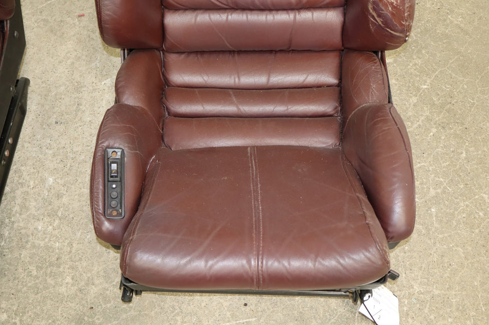 1989-1993 Chevrolet Corvette C4 Power Leather Seats Set Ruby Red