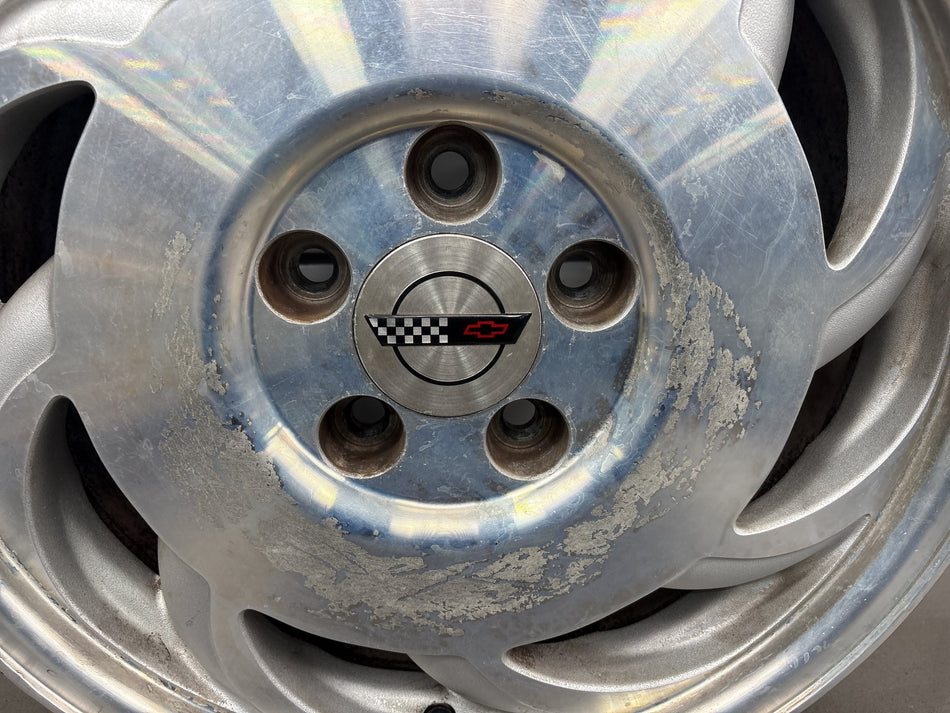 1993-1996 Chevrolet Corvette C4 Right RH 17x8.5 Machined Finish Sawblade Wheel