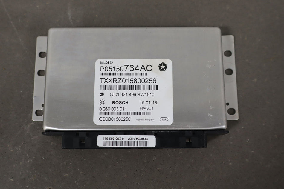 2018 Dodge Durango Electric Limited Slip Differential Control Module 05150734AC