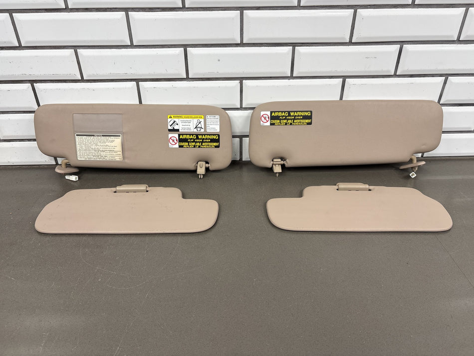 2000-2002 Toyota Land Cruiser J100 Sun Visor Pair Oak