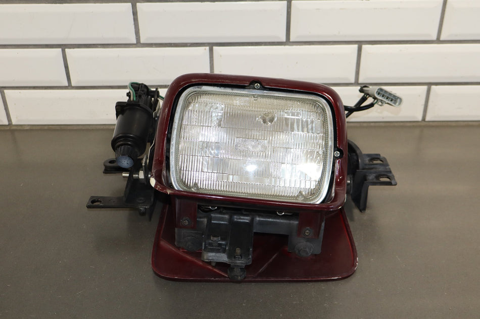 1990-1996 Chevrolet Corvette C4 Left Headlamp W/ Motor Ruby Red