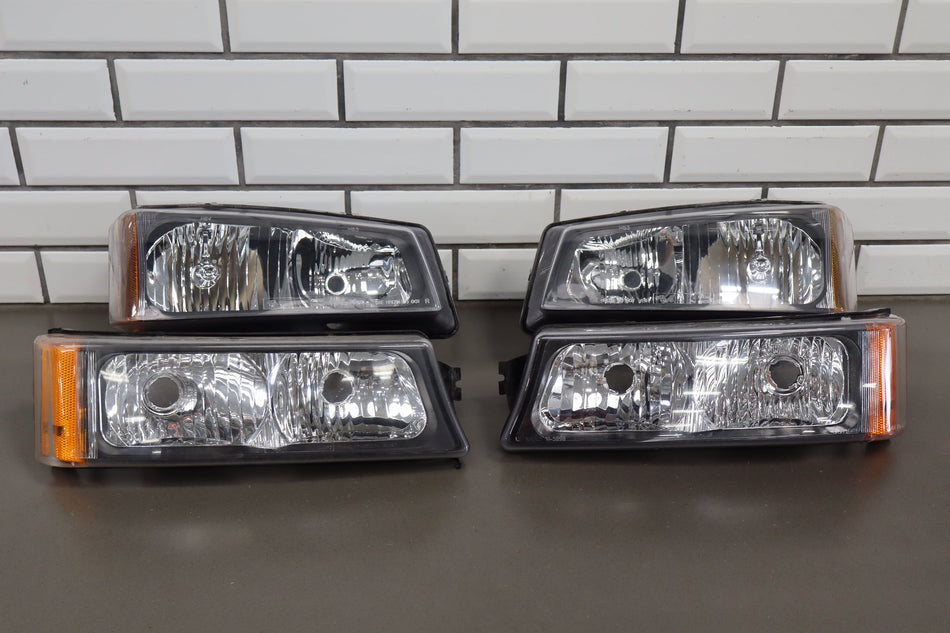 03-07 Chevy Silverado Cateye Headlight/Marker Lamp Set (4) Aftermarket