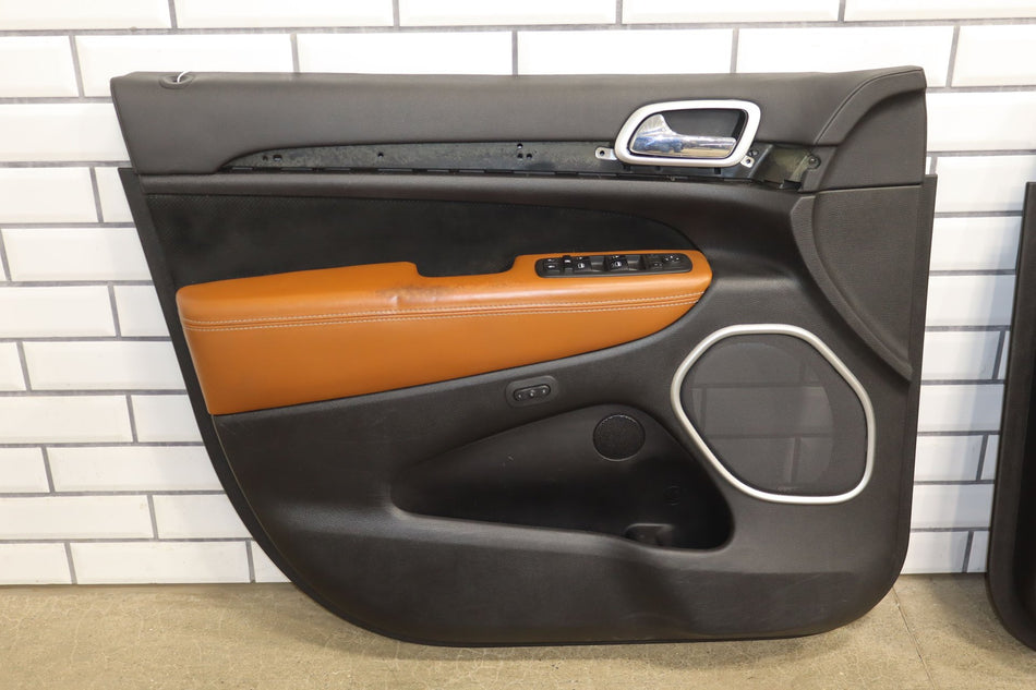 2014 Jeep Grand Cherokee SRT WK2 Left Door Trim Panel Set Sepia VX
