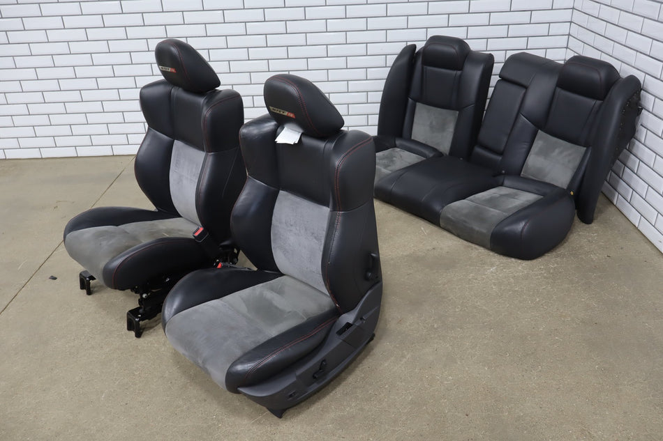 06-10 Dodge Charger SRT8 Suede Leather Seat Set Dark Gray DB