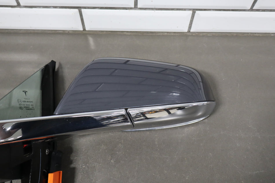 2012-20 OEM Tesla Model S Left Driver Door Exterior Side Mirror Gray Metallic PMTG