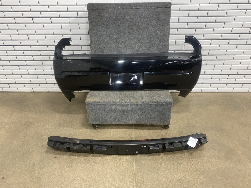 2011-2014 Dodge Challenger Rear Bumper Cover w/ Reinforcement OEM Black PX8