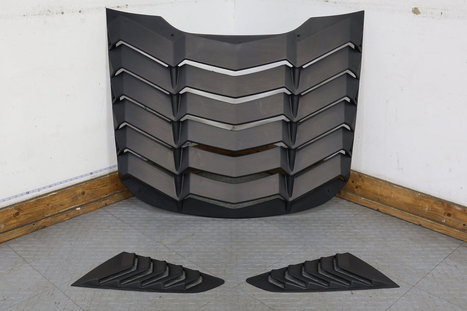 15-17 Ford Mustang Rear Window Louver Set (Black)