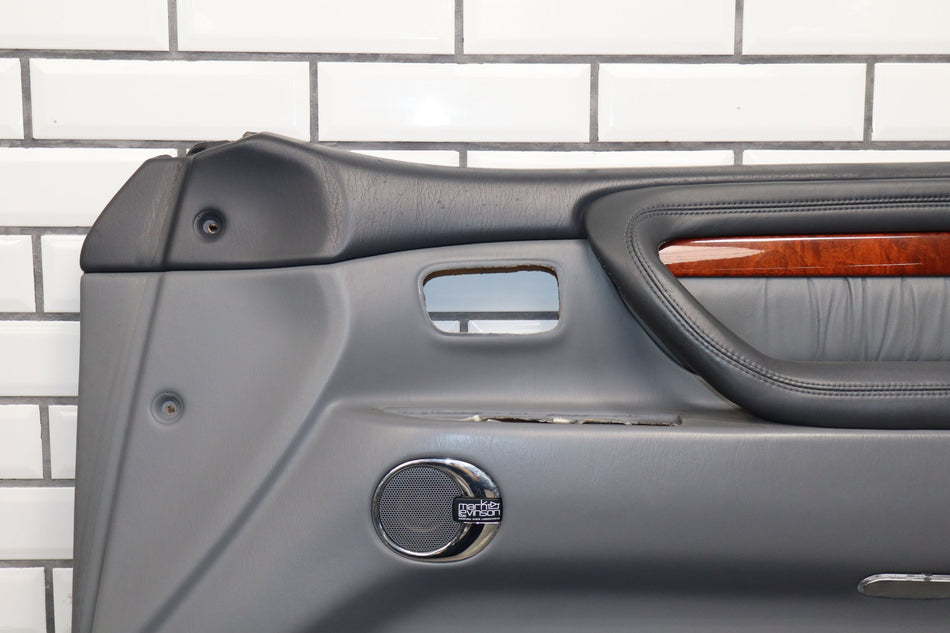 1998-2002 Lexus LX470 Right Front Door Trim Panel Gray 10