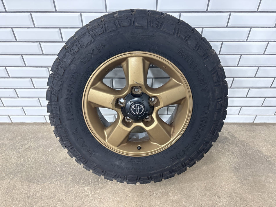 98-07 Toyota Land Cruiser 18in Bronze Wheels Tires x4 Baja Legend EXP 16/32