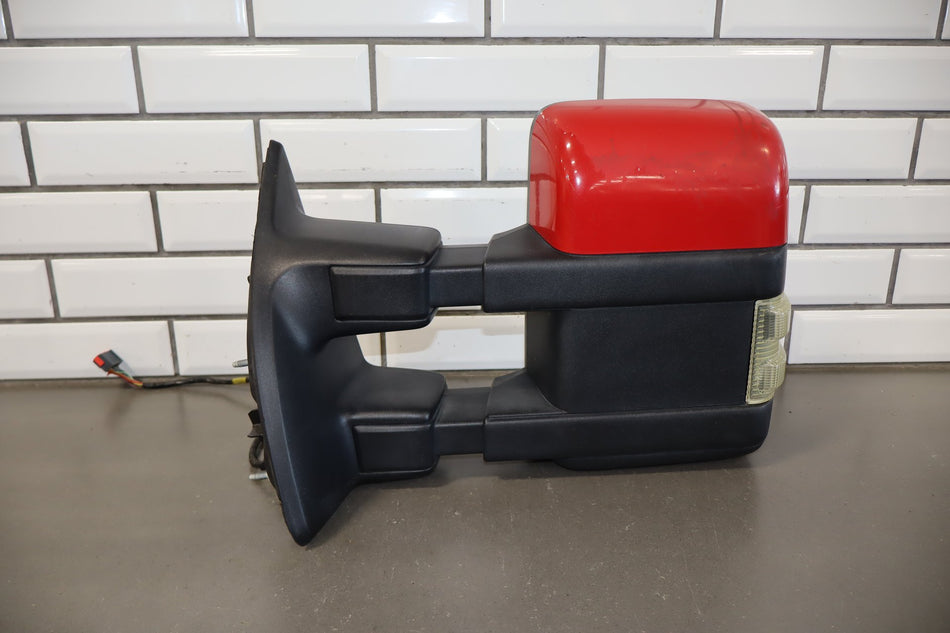 2008 Ford F-250 Super Duty Left Door Mirror Red F1 8C3Z17683DB