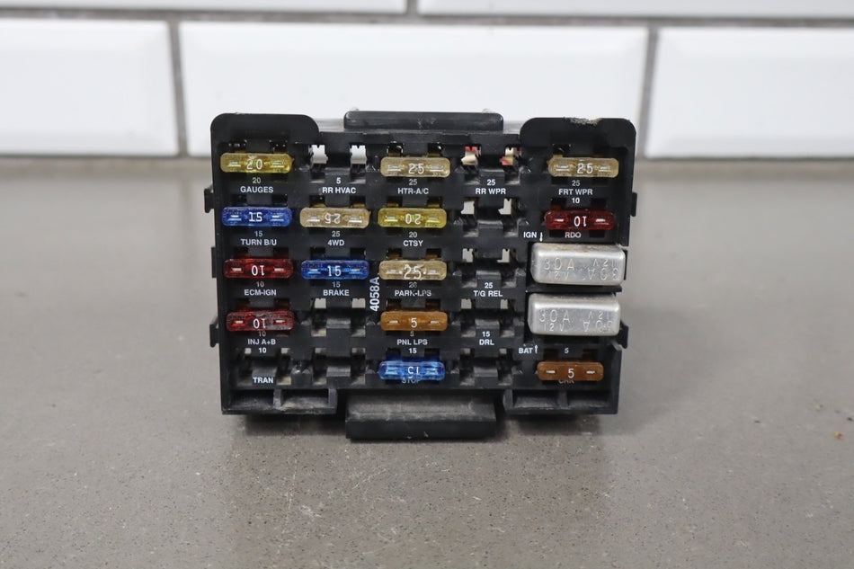 1992 GMC Sierra GMT400- Cabin Fuse Box