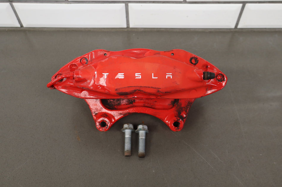 12-20 Tesla Model S Front Brembo Brake Caliper Set Left/Right OEM 4 Piston