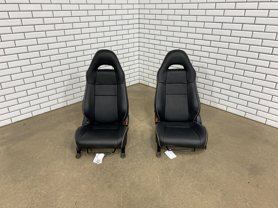 00-05 Toyota MR2 Spyder (ZZW30) Front Seats Pair Left Right Black Leather OEM