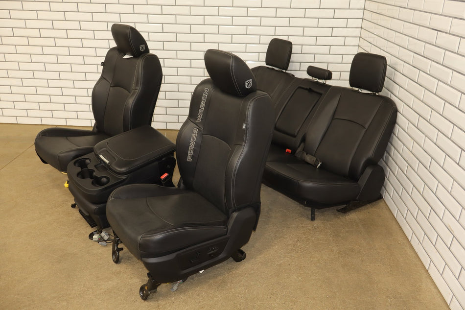 2017 Ram 2500 Power Wagon Leather Seats Set Diesel Gray X8