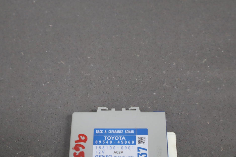 2012 Toyota Sienna- Clearance Sonar Control Module PN: 89340-45060