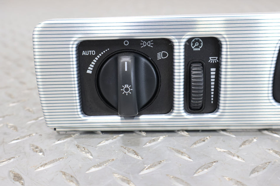 02-05 Ford Thunderbird Headlight Switch Aluminum Trim