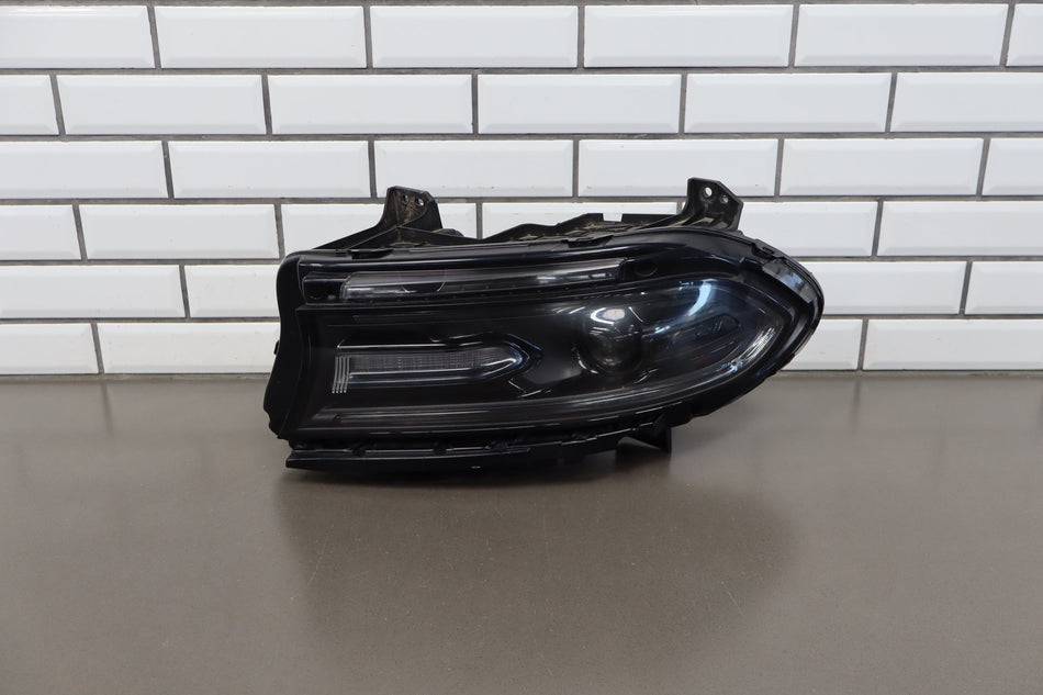 15-21 Dodge Charger LH Driver Xenon HID Headlight Black Housing OEM