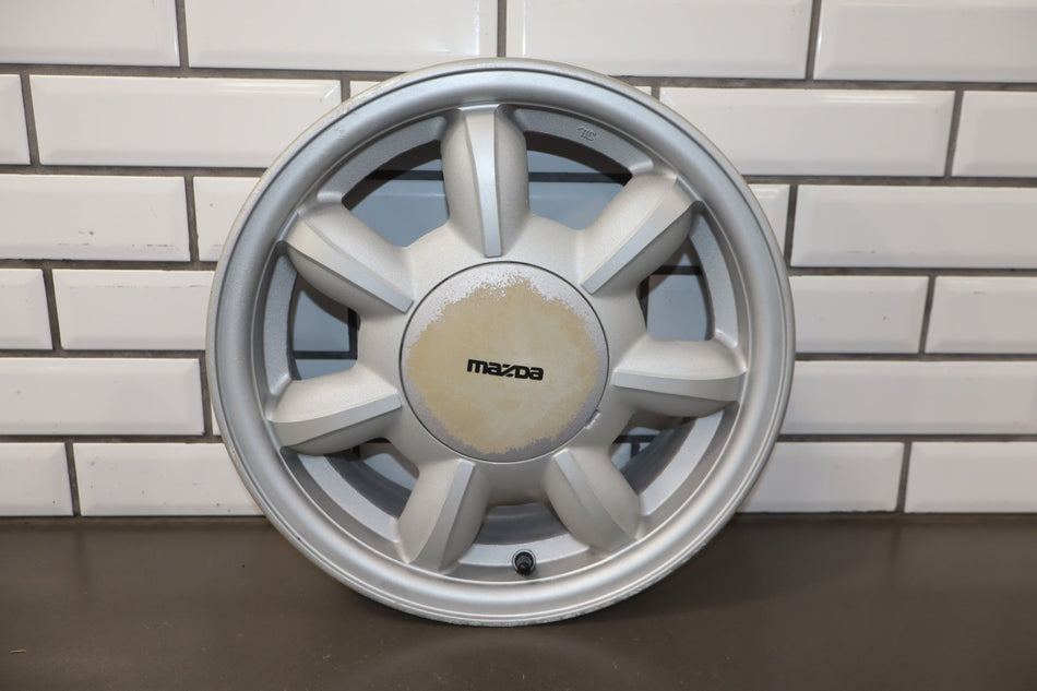 1990-1992 Mazda Miata NA Single (1) 14x5.5 Silver Daisy Wheel W/Center Cap