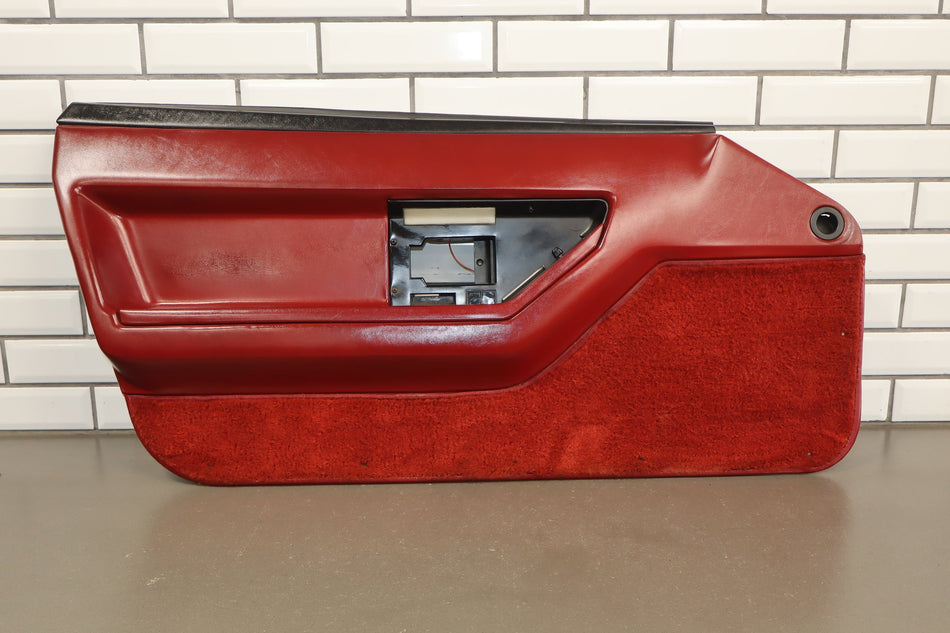 1984-1989 Chevrolet Corvette C4- Left Front Door Trim Panel Carmine